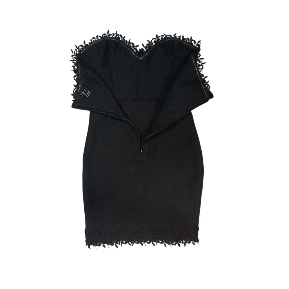 Forever 21 Elegant Black Strapless Bodycon Dress Sz S - Picture 7 of 9
